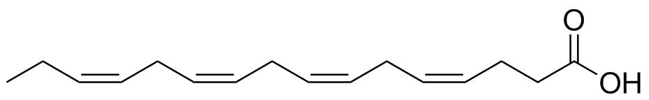 (4Z,7Z,10Z,13Z)-Hexadeca-4,7,10,13-Tetraenoic Acid Structure