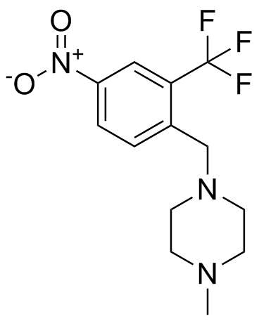 1-Methyl-4-(4-Nitro-2-(Trifluoromethyl)Benzyl)Piperazine Structure