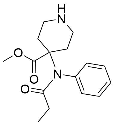Methyl 4-(N-Phenylpropionamido)Piperidine-4-Carboxylate Structure