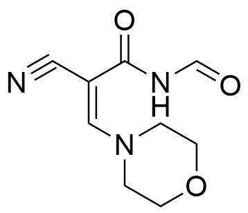 (Z)-2-Cyano-N-Formyl-3-Morpholinoacrylamide Structure