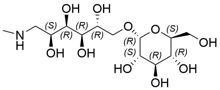 (2S,3R,4R,5R)-1-(Methylamino)-6-(((2R,3S,4R,5R,6S)-3,4,5-Trihydroxy-6-(Hydroxymethyl)Tetrahydro-2H-Pyran-2-Yl)Oxy)Hexane-2,3,4,5-Tetraol Structure