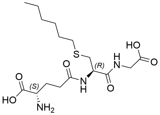 N5-((R)-1-((Carboxymethyl)Amino)-3-(Hexylthio)-1-Oxopropan-2-Yl)-L-Glutamine Structure