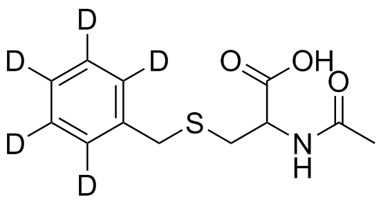 N-Acetyl-S-Benzyl-D5-Dl-Cysteine Structure