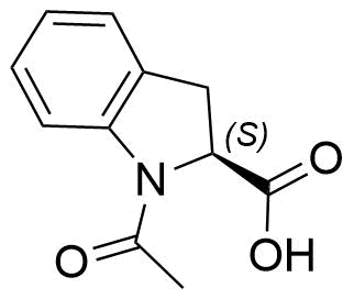 (S)-1-Acetylindoline-2-Carboxylic Acid Structure