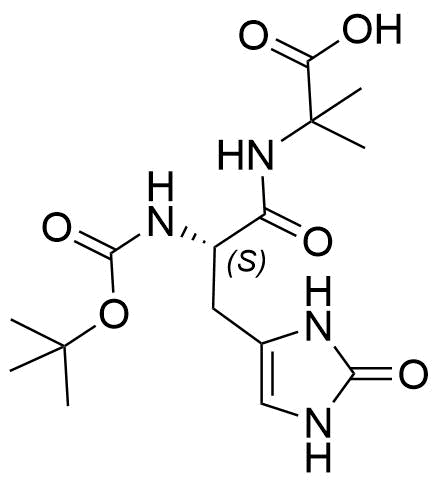 Boc-L-His(2-oxo)-Aib-OH Structure