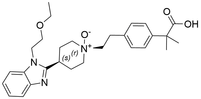 Bilastine Impurity F(Trans-Bilastine N-Oxide) Structure