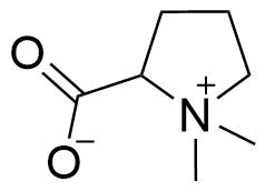 1,1-Dimethylpyrrolidin-1-Ium-2-Carboxylate Structure