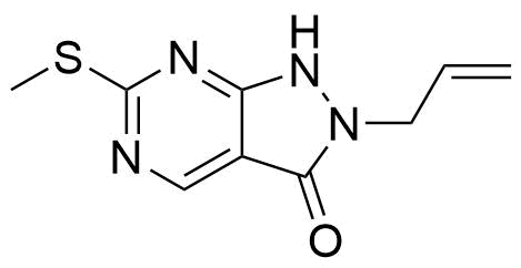 2-Allyl-6-(Methylthio)-1,2-Dihydro-3H-Pyrazolo[3,4-D]Pyrimidin-3-One Structure