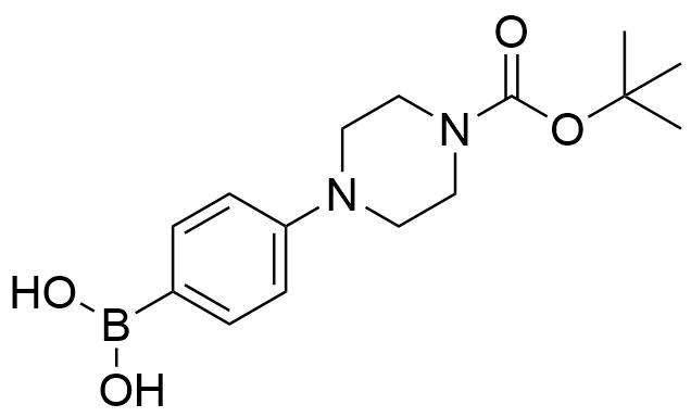 (4-(4-(tert-butoxycarbonyl)piperazin-1-yl)phenyl)boronic acid Structure