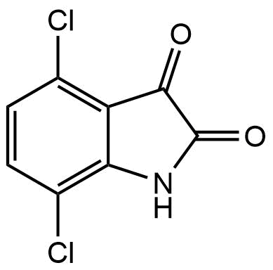 4,7-Dichloroindoline-2,3-Dione Structure