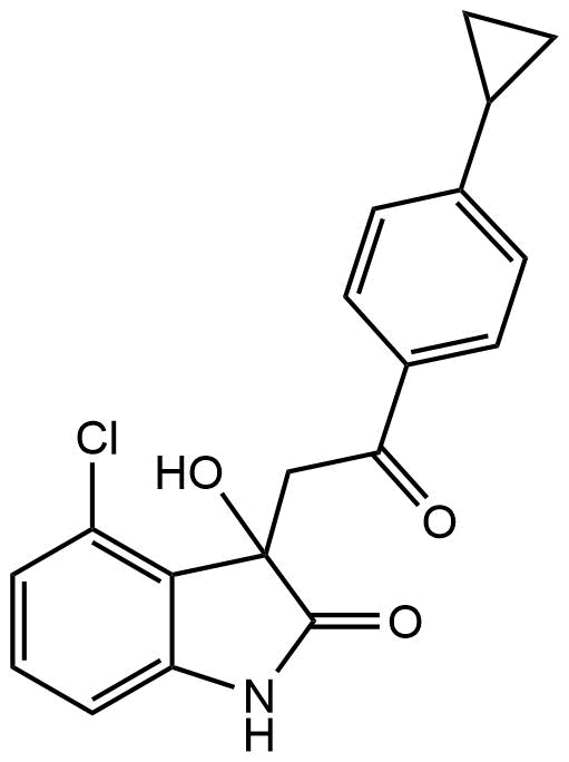 4-Chloro-3-(2-(4-Cyclopropylphenyl)-2-Oxoethyl)-3-Hydroxyindolin-2-One Structure