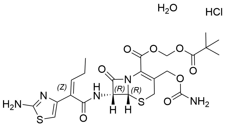 Cefcapene Pivoxil Hydrochloride Hydrate Structure