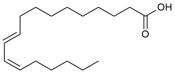 10(E),12(Z)-Conjugated Linoleic Acid Structure