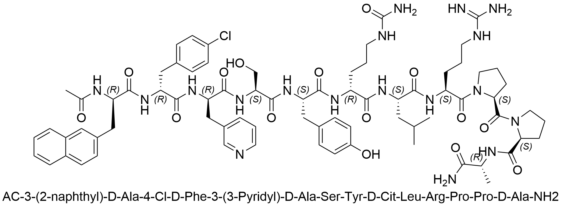 Cetrorelix Impurity 21 Structure