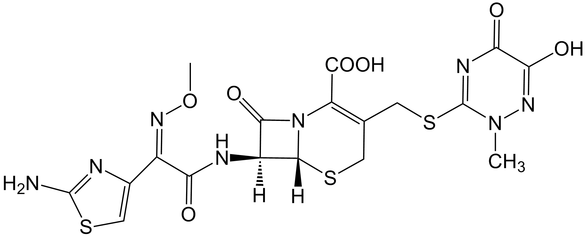 (6R,7S)-Ceftriaxone Structure