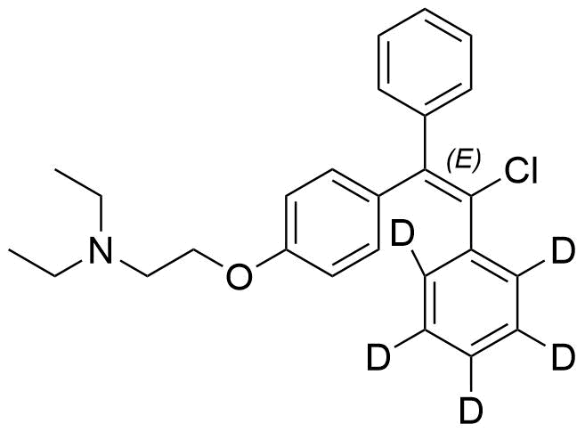 trans-Clomiphene-d5 Structure