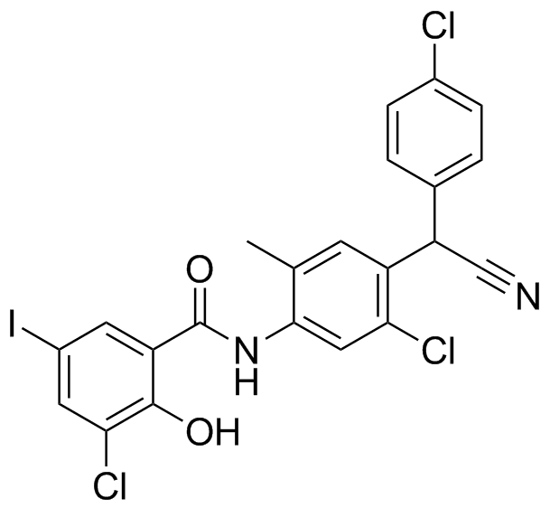Closantel Sodium Dihydrate EP Impurity E Structure