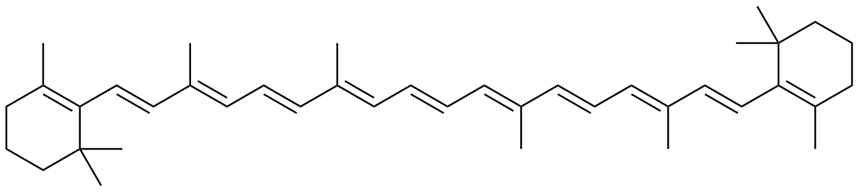 β-carotene Structure