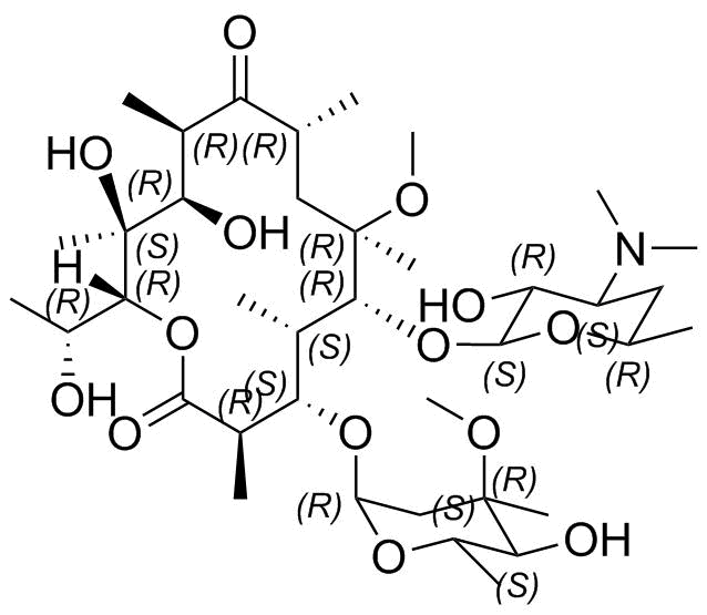 (14R)-14-Hydroxyclarithromycin Structure