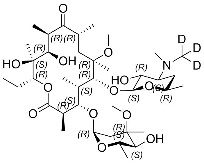 Clarithromycin-N-Methyl-D3 Structure