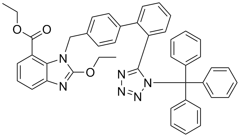 Candesartan Ethyl Ester N1-Trityl Analog Structure