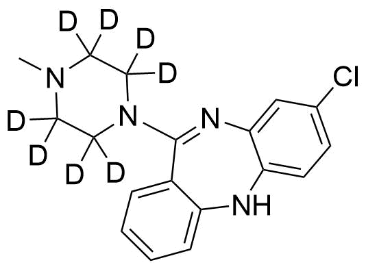 Clozapine-d8 Structure