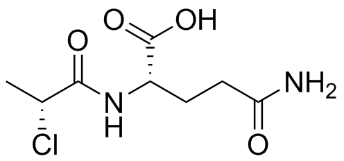 (S)-5-Amino-2-((R)-2-Chloropropanamido)-5-Oxopentanoic Acid Structure