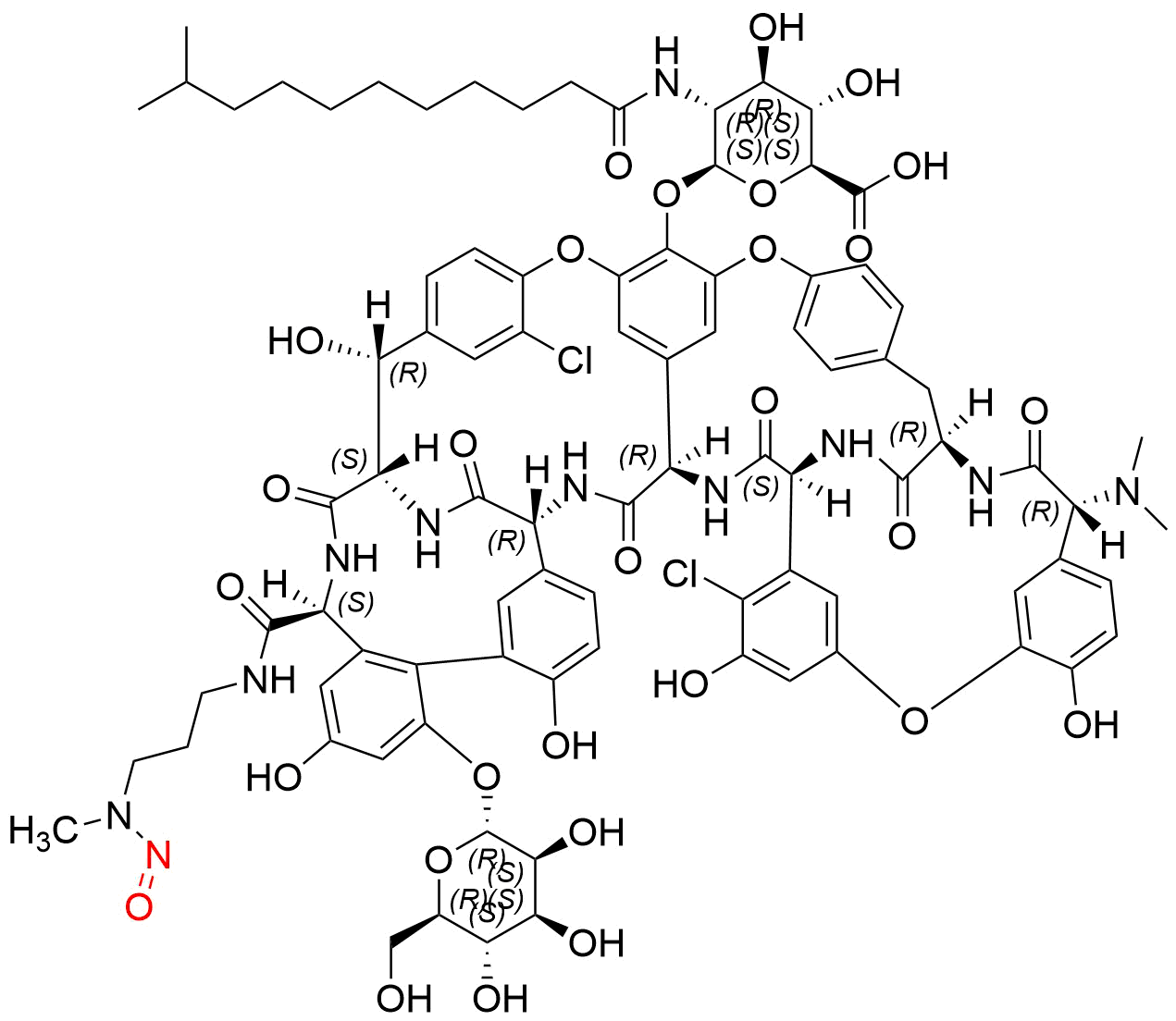 N-Desmethyl N-Nitroso Dalbavancin B2 Structure