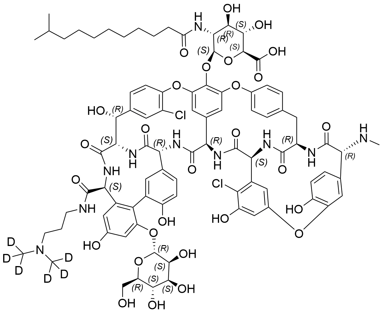 Dalbavancin-D6 Structure