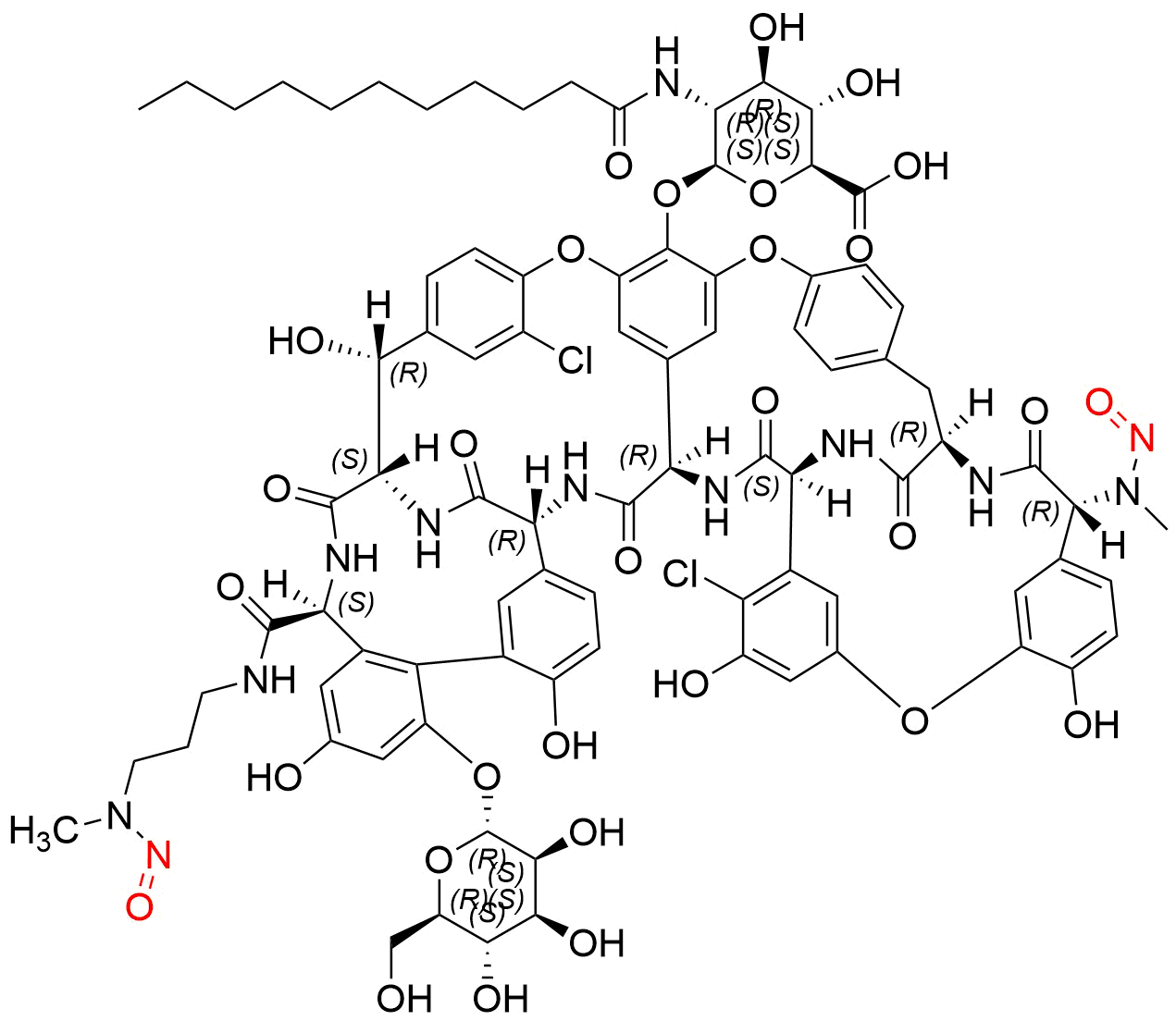 N-Desmethyl N-Nitroso Dalbavancin A1-2 Structure