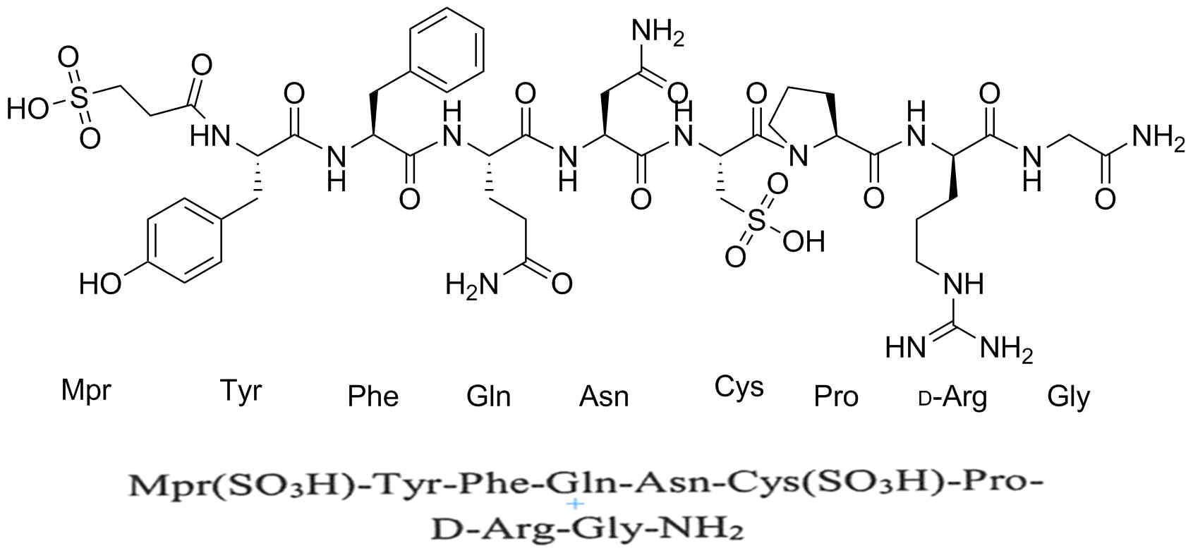Desmopressin Impurity 9 Structure