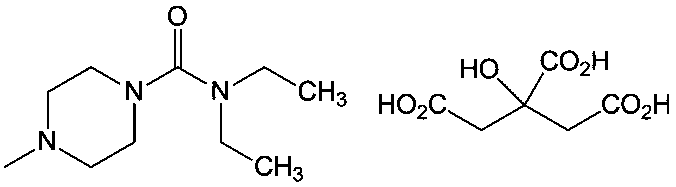 Diethylcarbamazine citrate Structure