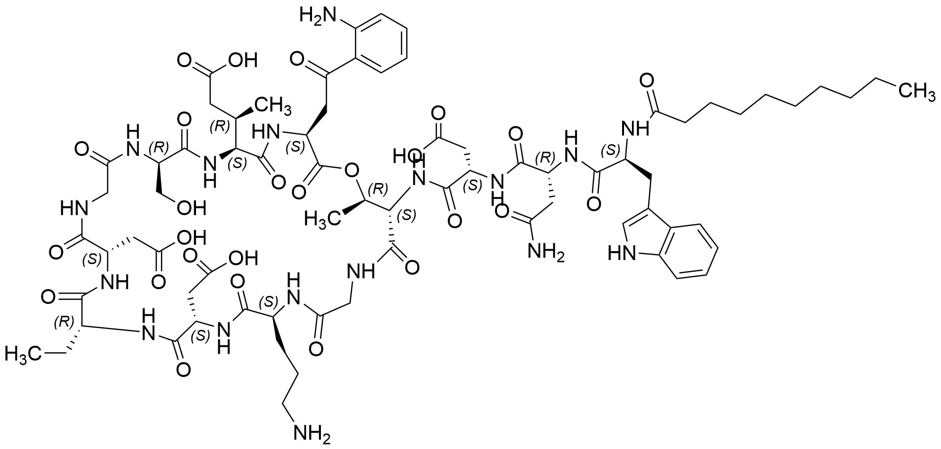 Daptomycin Impurity 32 Structure