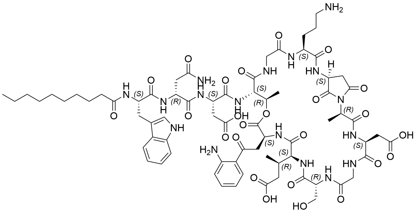 Daptomycin Impurity 35 Structure