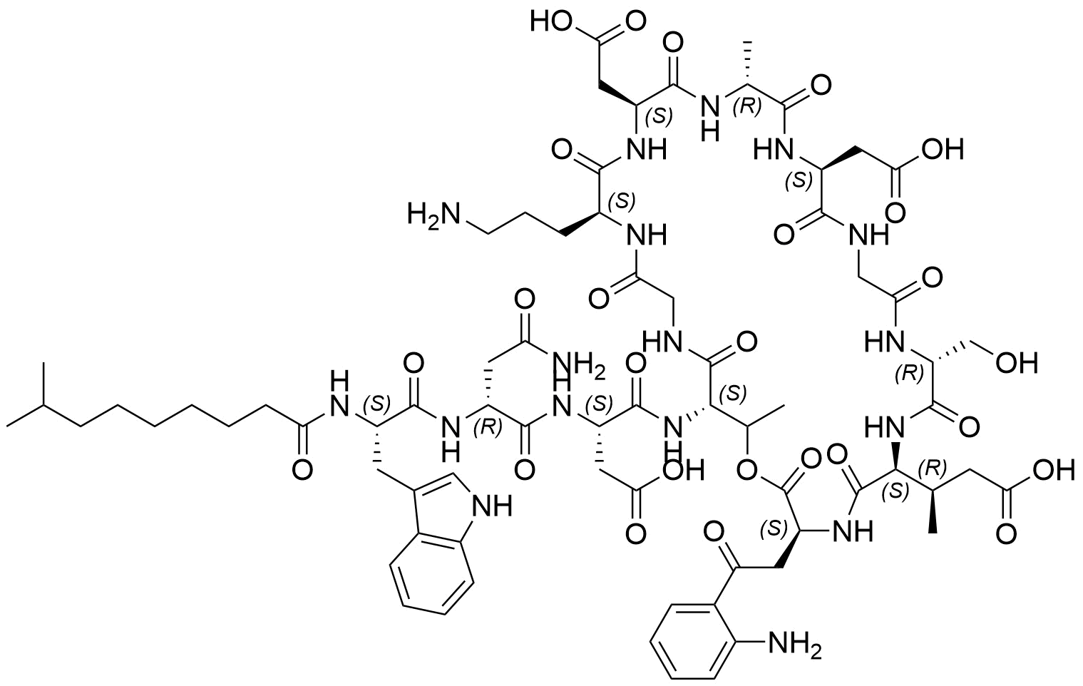 Daptomycin Impurity 41 Structure