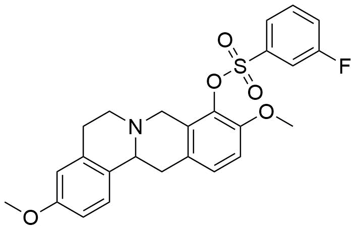 3,10-Dimethoxy-6,8,13,13A-Tetrahydro-5H-Isoquinolino[3,2-A]Isoquinolin-9-Yl 3-Fluorobenzenesulfonate Structure