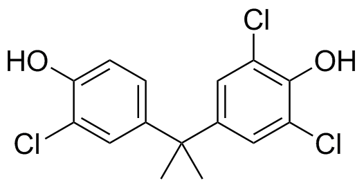 2,6-Dichloro-4-(2-(3-Chloro-4-Hydroxyphenyl)Propan-2-Yl)Phenol Structure