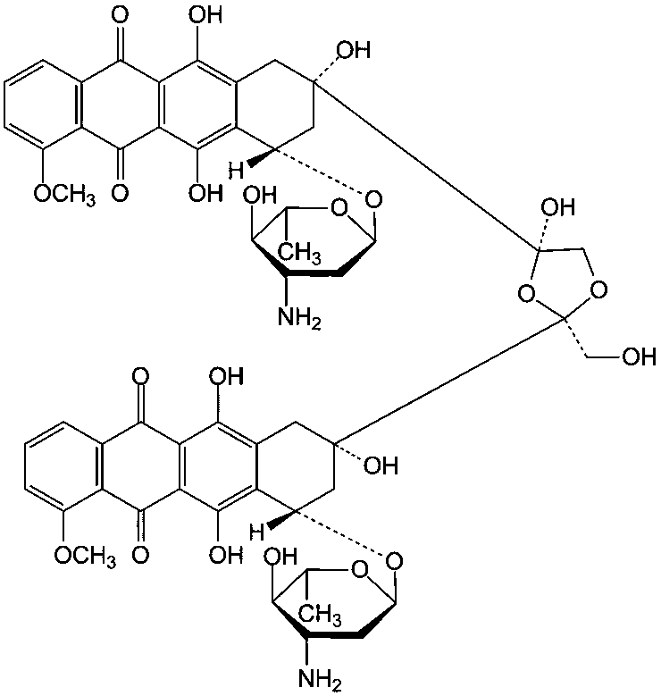 Epirubicin Hydrochloride EP Impurity G((Epirubicin Dimer) Structure