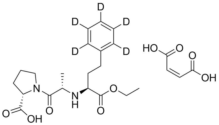 Enalapril-D5 Maleate Salt Structure