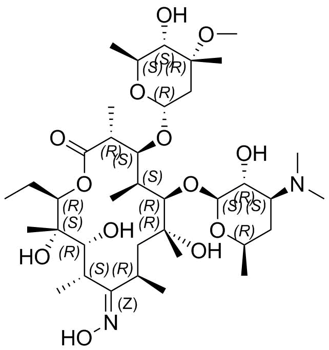 (9Z)-Erythromycin A Oxime Structure