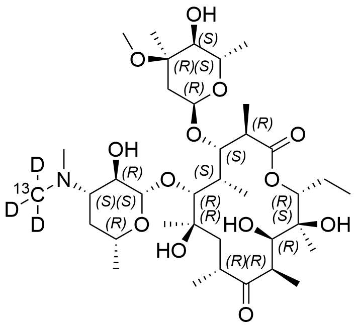 Erythromycin-13C-D3 Structure