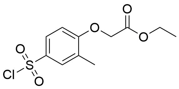 Ethyl 2-(4-(Chlorosulfonyl)-2-Methylphenoxy)Acetate Structure