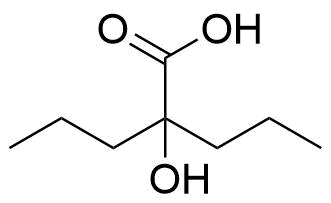 2-hydroxy-2-propylpentanoic acid Structure