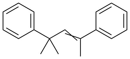 2,4-Diphenyl-4-methylpent-2-ene Structure