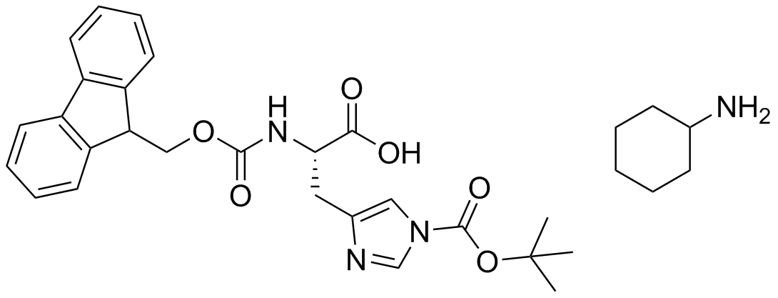 Fmoc-L-His(Boc)-Oh Cha Structure