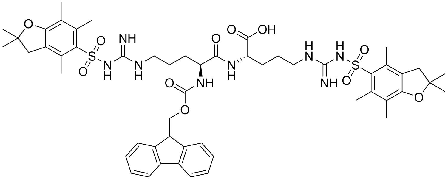 Fmoc- Arg(Pbf)- Arg(Pbf)-Oh Structure