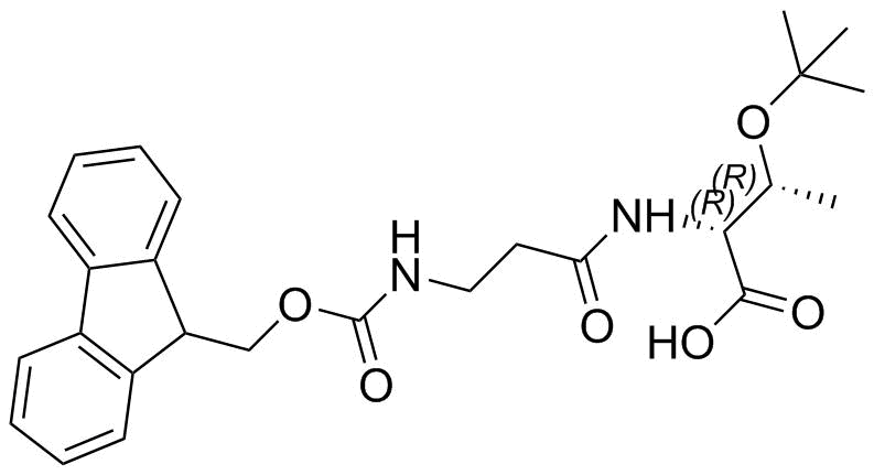 N-(3-((((9H-Fluoren-9-Yl)Methoxy)Carbonyl)Amino)Propanoyl)-O-(Tert-Butyl)-D-Allothreonine Structure